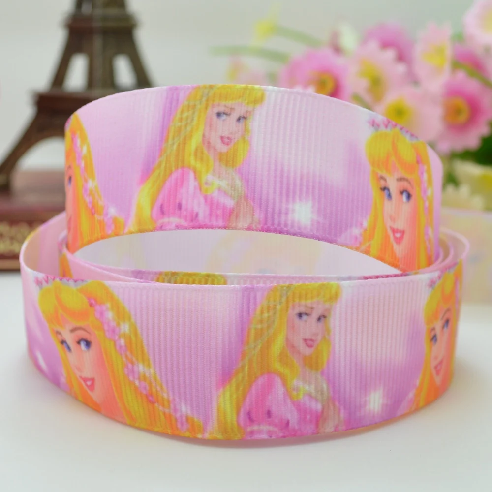 DUWES 7/8 &quot22 мм принцесса печатных grosgrain ленты волос лук DIY ручной работы оптом