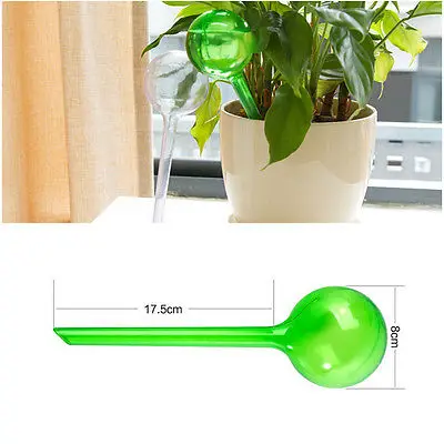 

1PC Imitation Glass Plant Waterer Flowers Automatic Watering Device Ball Type Drip Color Clear Color Green