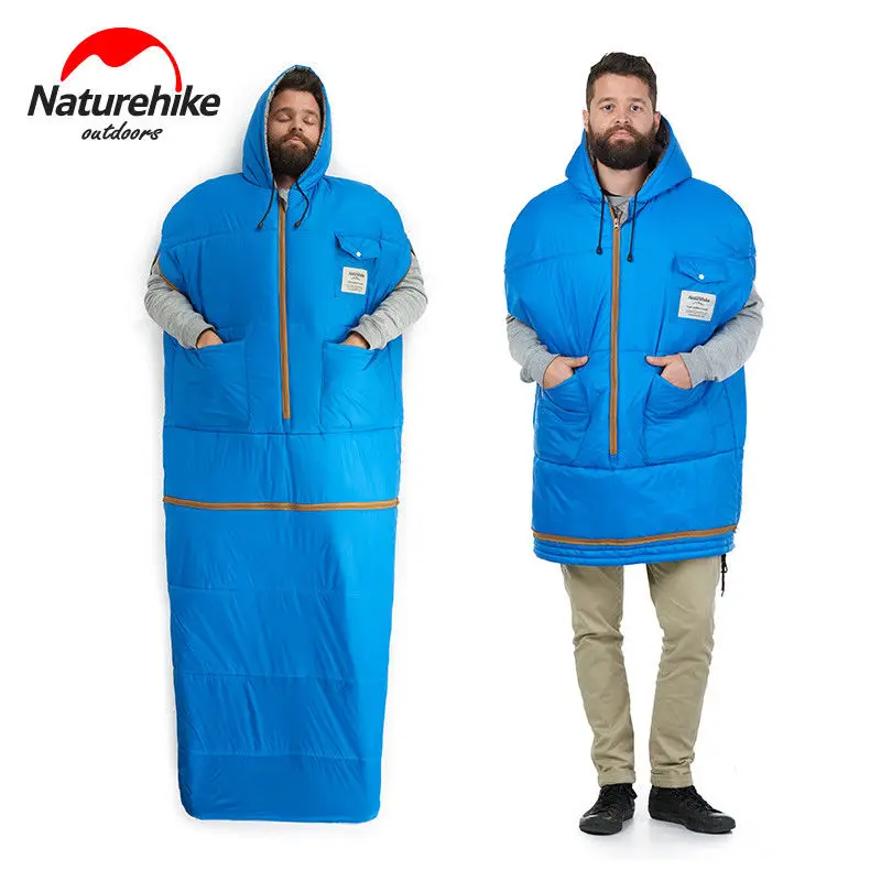 

Camping Down Cotton Zipper Mummy Hooded Jacket Sleeping Bag Outdoor Move Easy