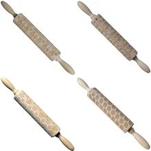 Индивидуальные 35x4,5 см Рождественская тисненая Скалка Инструмент для выпечки печенья козья звезда динозавр помадка торт Скалки Новинка