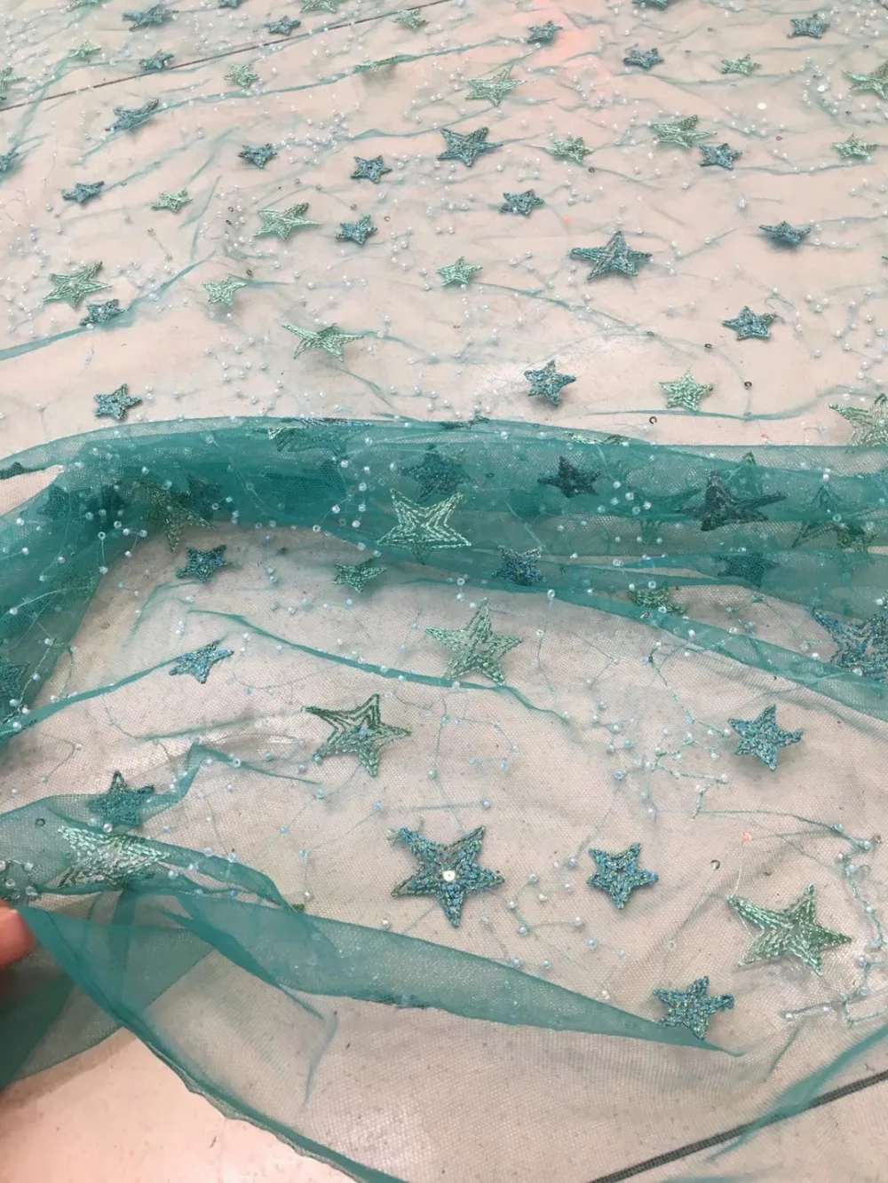 Новинка белое/зеленое/розовое 7 видов цветов со звездами и бисером линия на сетке