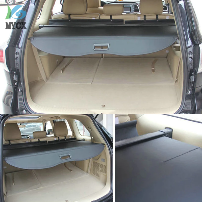 Aluminium Alloy + Fabric Rear Trunk Security Shield Cargo Cover For