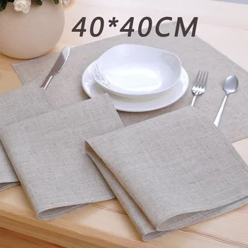 

100% Linen Dinner Napkins Hemstitch Table Linen Cloth Hotel Wedding 6pcs/Pack
