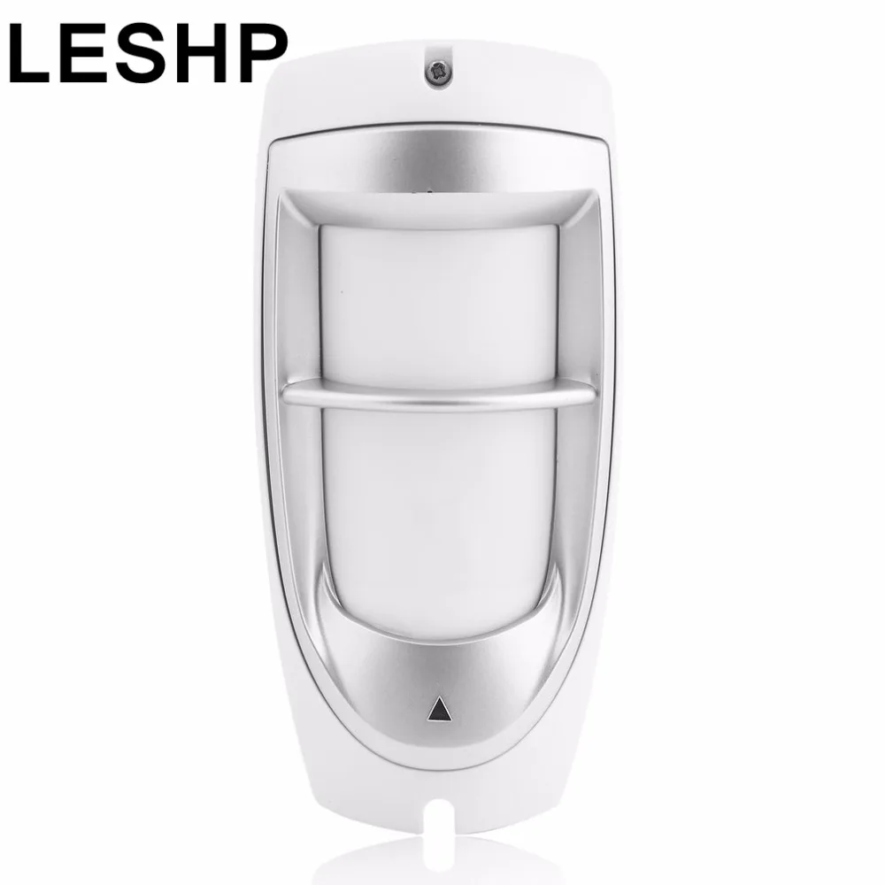 

LESHP IP45 Waterproof Pet Immunity Outdoor Digital Motion Dual PIR Detector 90 degree Dual Optical Filtering Sensor System White