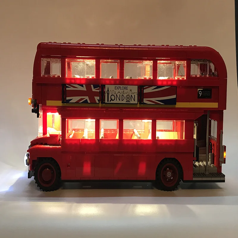 Led Light Set For Lego technic 10258  London bus bricks set Compatible 21045 Blocks Toys technic London buses Lighting Set       (7)