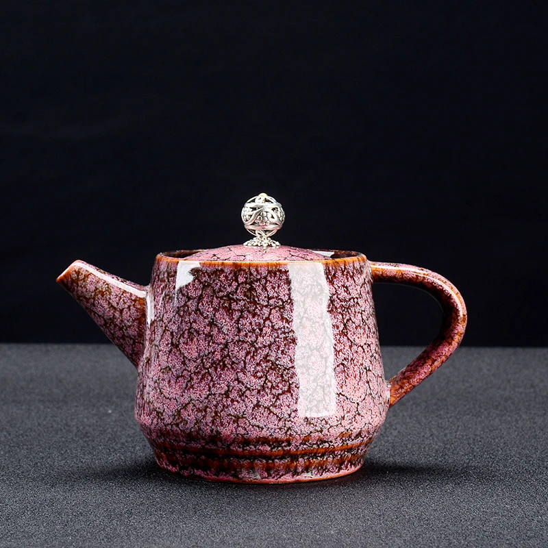 

Changing Kiln into Jianjian Teapot Single pot Coarse Pottery Household Ceramic Kungfu Teapot with Large Capacity Tianmu