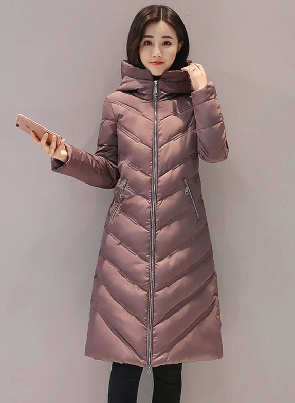 2017 Winter Jacket Women long Coat fashion casual warm thick hooded women font b parkas b