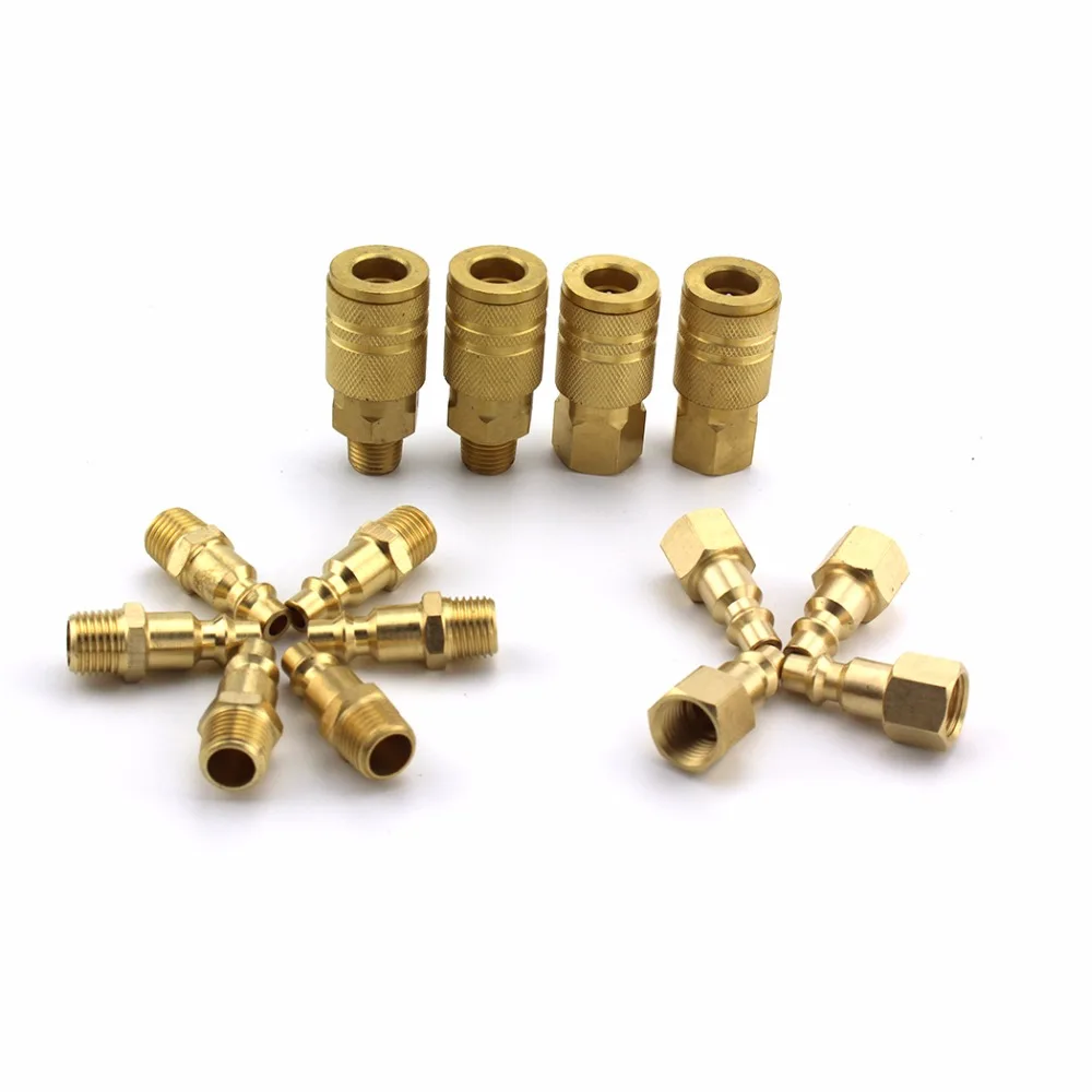 14PCS/1Lot Airforce Pneumatic 1/4NPT Female Male Quick Disconnect Set