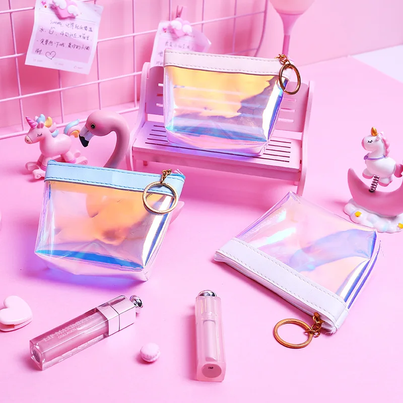 

Fashion Jelly Transparent Coin Purse Women Laser Mini Purses Holder Case Soft New Girls Cute Small Money Bag Ladies Change Pouch