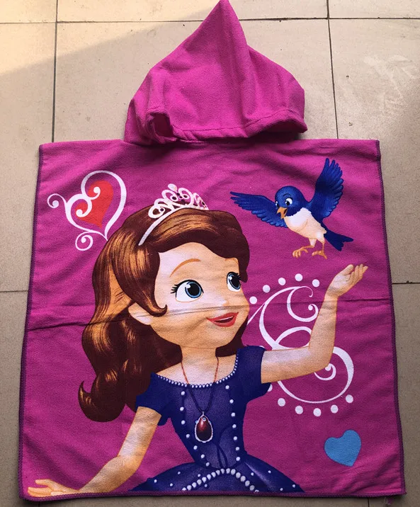 Disney 50x100cm Children's Cotton Cartoon Spider-man Frozen Elsa Anna Cars bath towel baby boy girl beach towel cloak towel gift
