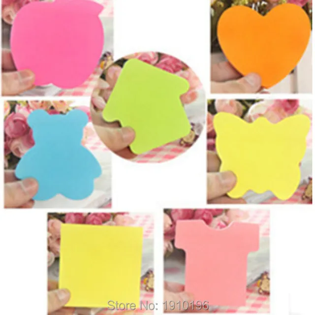 5PCS/lot Lovely creative shapes post it note pads Many different styles