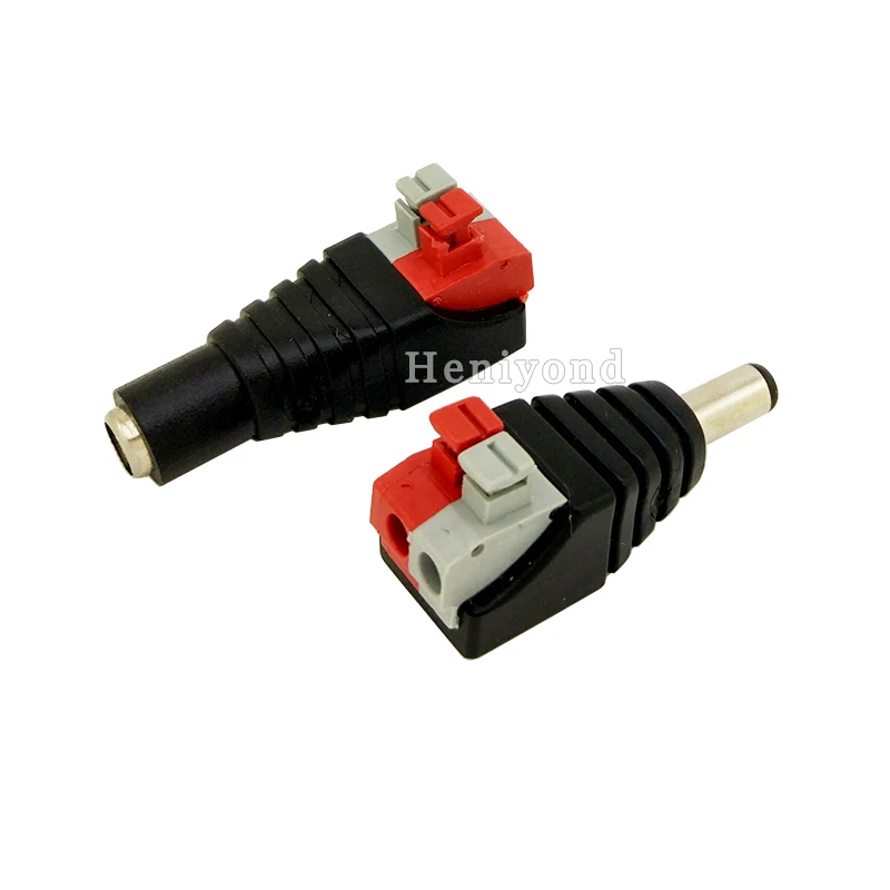

10Pairs/lot Male and Female 5.5 x 2.1mm DC Power 12V 24V Jack Adapter Connector Plug CCTV or LED Accessories
