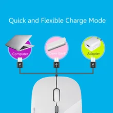 Высококачественная перезаряжаемая беспроводная мышка 1600 dpi Бесшумная оптическая 2,4G встроенная литиевая батарея Мыши для ПК ноутбука