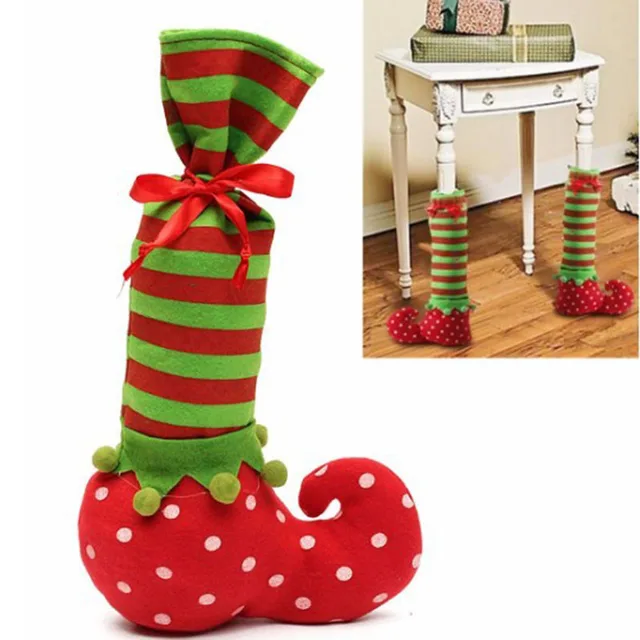 Ynaayu 4pcs/set High Grade Chair Leg Sleeves Xmas Table Chair Legs Feet Sock Sleeve