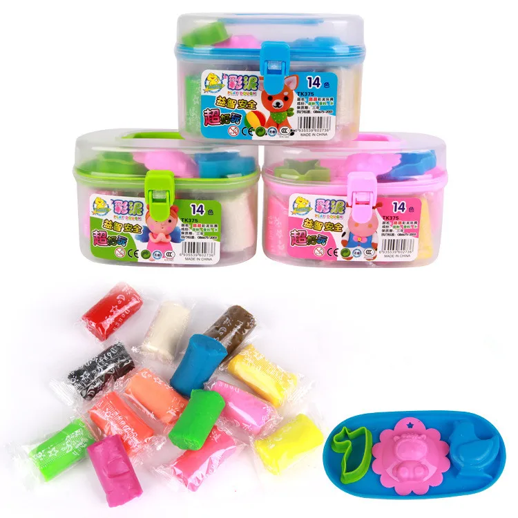 14colors/set DIY Colorful Silly Putty Plasticine Kid Children For