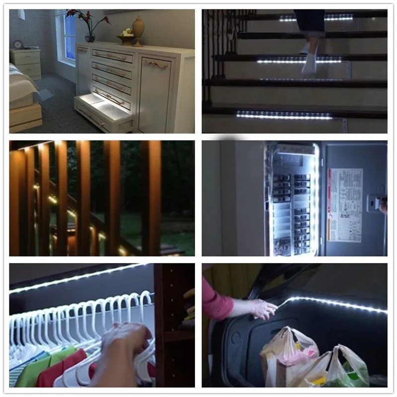 1m Battery Operated Motion Sensor Led Strip Light For Closet Cabinet 1m Battery Operated Motion Sensor Led Strip Light For Closet Cabinet Stairs 4000k Ledstrip Warm White With 3m Tape Two Pack In Strips From Lights