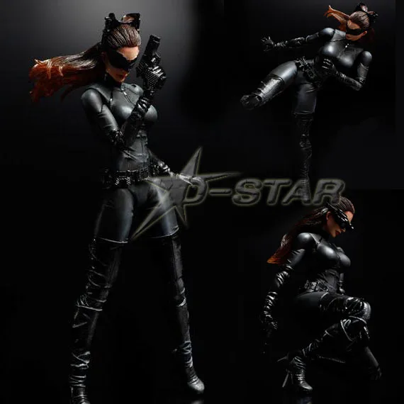 

Free Shipping Sexy Batman The Dark Knight - Original CATWOMAN Cat Woman Selina Kyle by Anne Hathaway Play Arts No.03 PVC Figure