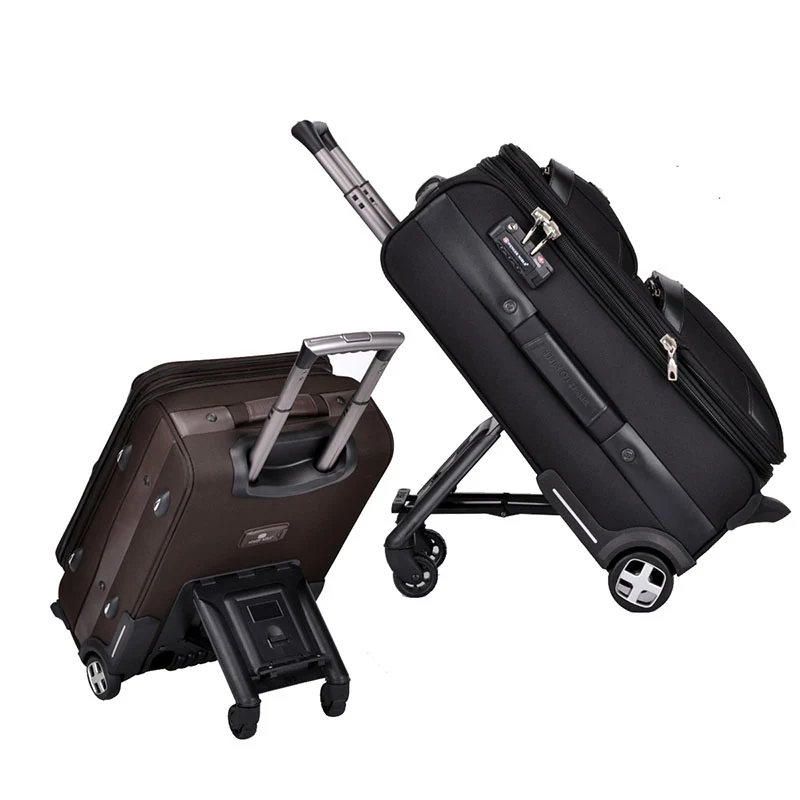 

BeaSumore Men Business Rolling luggage skateboard Trolley Multi-functional creativity travel bag Skateboard Suitcase Wheels