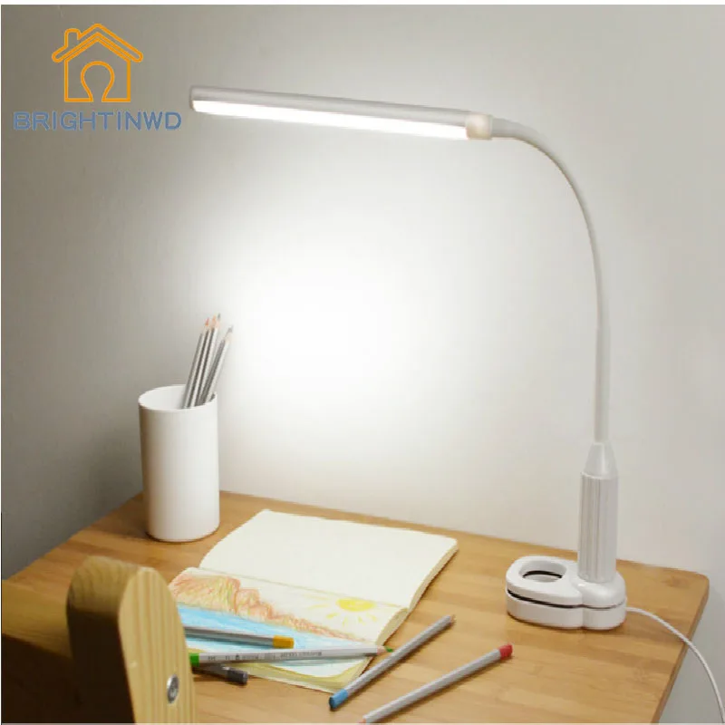 

BRIGHTNWD Clip Lamp Led Eye Reading Lamp Student Reading Bedroom Gift Table Lamps Bedroom Lamp Led Light With Switch