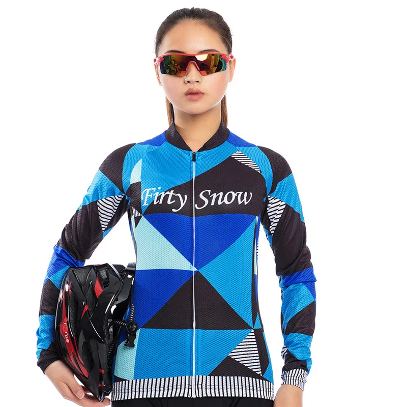 

TELEYI Cycling Set Kit Breathable Quick Dry Long Sleeve Mountain Bike Bicycle Jerseys Set Cycling Set Bib Pants Clothing Women