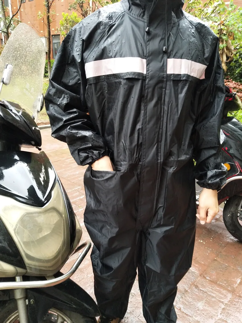 Взрослый мотоциклетный дождевик водонепроницаемый светоотражающий открытый рабочий Профессиональный непромокаемый дождевик мужской дождевик с капюшоном 6YY131