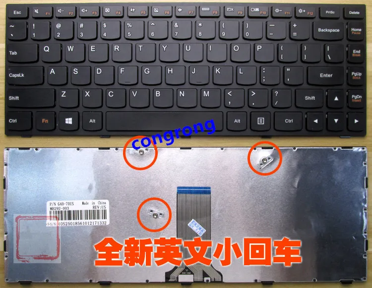 

for Lenovo G40 G40-30 G40-45 G40-70 G40-80 US Keyboard black