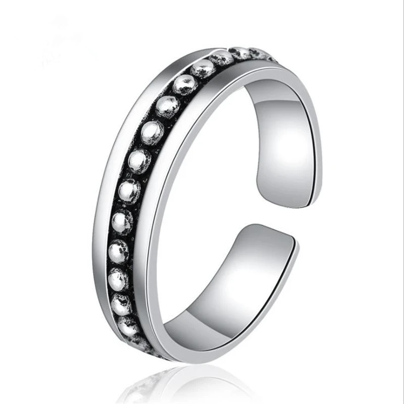 KOFSAC Vintage Thai Silver Jewelry 925 Sterling Rings For Women Anniversary Simple Adjustable Ring Girl Best Gifts | Украшения и