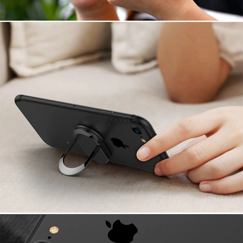 AOXIN металлическое кольцо на палец магнитный держатель для телефона для iPhone samsung huawei кольцо для мобильного телефона Магнитная вращающаяся подставка держатель кронштейн