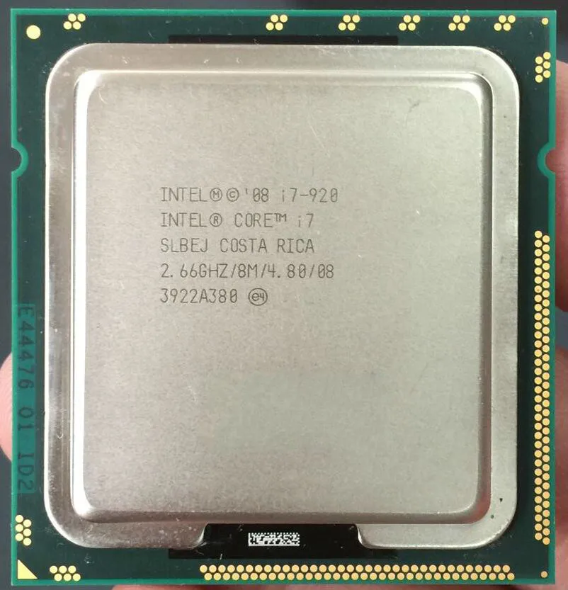 Процессор Intel Core i7 920 кэш 8 м, 2,66 ГГц, 4,80 GT/s Intel QPI LGA1366 настольный процессор i7-920 ЦП