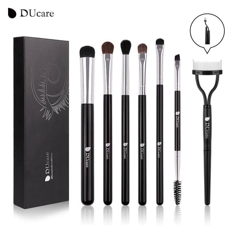

DUcare 7PCS Eyeshadow Brush Set Foldable Eyelash Comb Professional Eye Makeup Brushes Eyebrow Cosmetics Tools Kit
