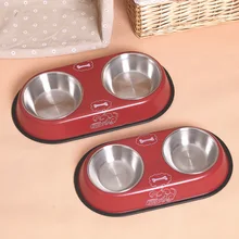 Pet dog food bowl basin slip bottom pattern cat