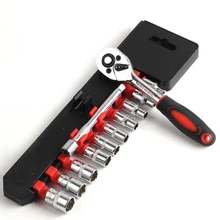 12 шт. 1/4 Набор торцевых гаечных ключей CR-V привод гаечный ключ с трещоткой для велосипеда мотоцикл инструмент для ремонта автомобилей набор высококачественных инструментов