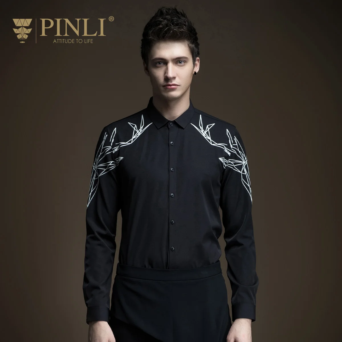 2016 Top Mode Real Plein Hommes Chemise Pinli Pinly Britannique Gentry Printemps 2017 Mode Hommes Chemise