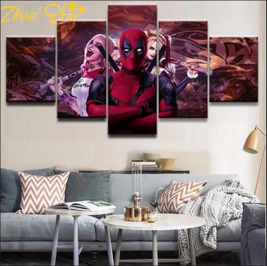 

Zhuistar 5 Panel diy "Movie Cartoon Characters" Diamond Square/Round Inlay Diamond Embroidery Home Decor