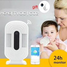 JQ-200 Wifi Formaldehyde Gas Detector Meter Tester Sensor HCHO&TVOC&CO2 Air Quality Analyzers Monitor Detection Device 0 5 mg formaldehyde detector compact portable formaldehyde tester monitor gas analyzers temperature humidity meter