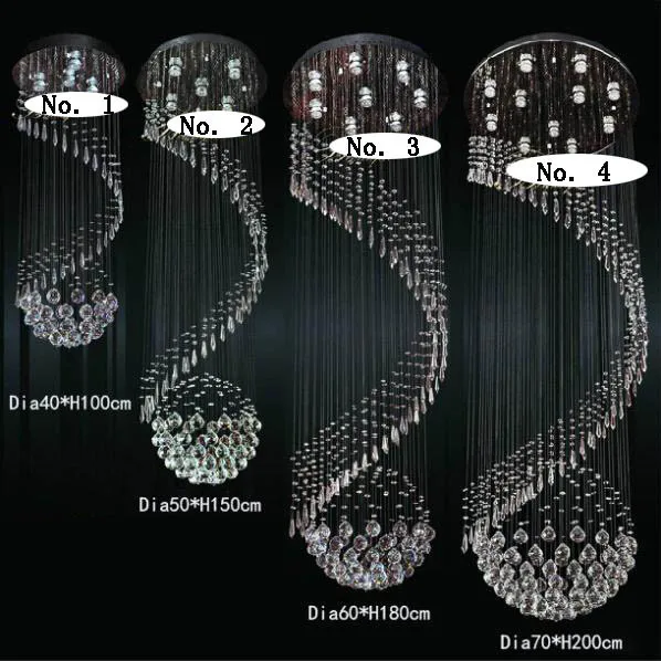 

Spiral Chandeliers Crystal Chandelier Luxury Modern Spiral Crystal Chandeliers Dia 40 50 60 70 Lustres de Cristal