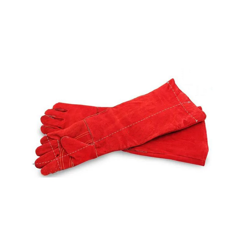 TIG Welding Gloves with Long Sleeve Insulated Labor Protective Safety Leather Gloves Warm size