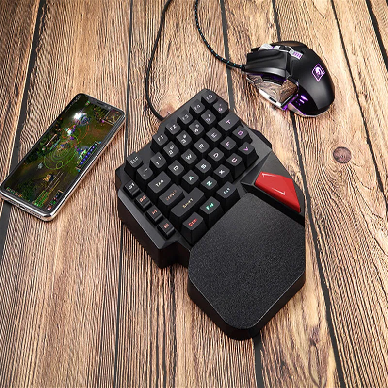 

Gaming Keyboard Mini Usb Wired 38 Keys LED Backlit Ergonomic Single Hand Keypad Gamer Keyboard Clavier For PC Desktop 19Mar14