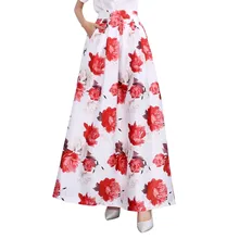 Юбки Женские s женские весенние и летние модные повседневные юбки с принтом ретро Макси Длинная юбка женская одежда уличная# G10