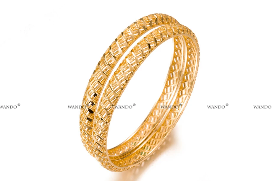 WANDO18K 1 шт. Новое поступление золотой сет Дубай Цвет браслеты для Для женщин Браслеты в африканском стиле/Европейский/украшения Эфиопия браслеты подарок B5