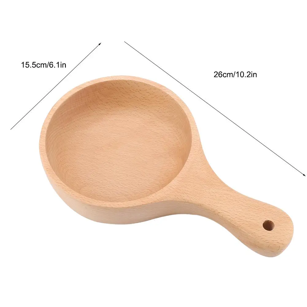 26cm Маринованный овощ натуральное дерево Lamian миски для лапши ручка для столовой посуды чаша - Цвет: 26cm