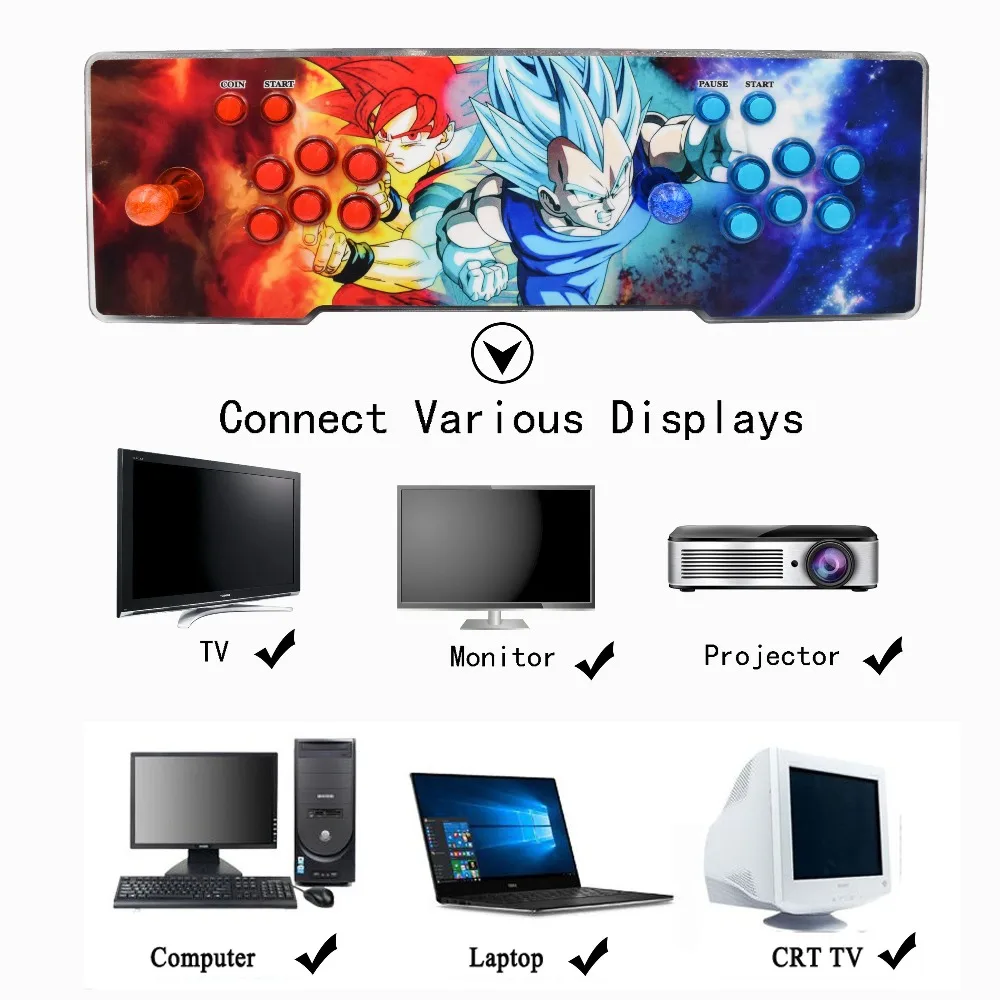 Newest arcade game console 1/ 2 players 1388/2020 in l Pandora box 5s in 1 arcade game console