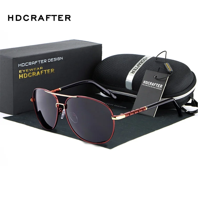 Hdcrafter Mens Vintage Oversized Sunglasses For Men Brand Designer