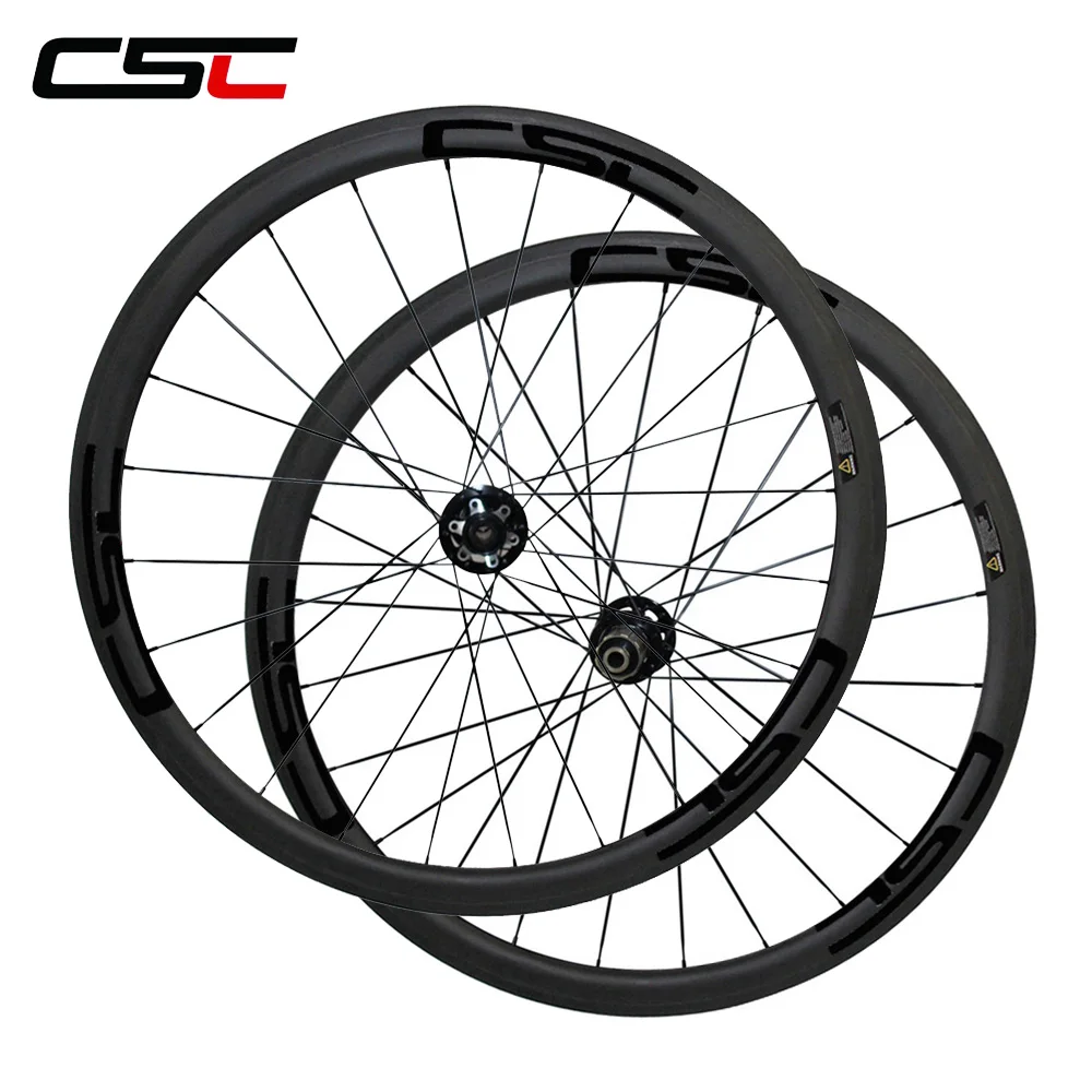 CSC велосипед wheelset 6 Болт дисковый тормоз 700C полностью углеродный 38 мм трубчатый