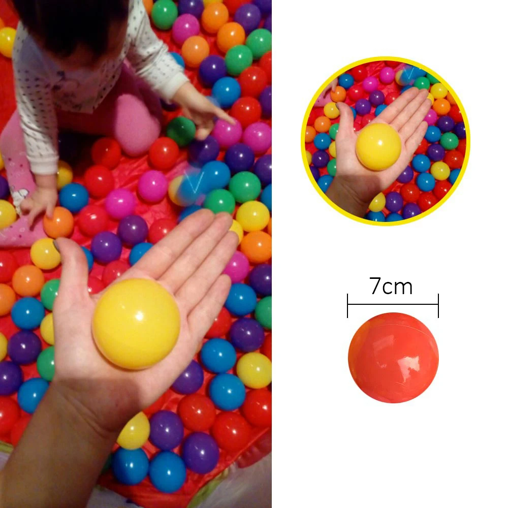 7CM100PCS Colorful Ball Soft Plastic Ocean Balls Bal Funny Baby Kid Swim Pit Toy Water Pool Toys For Children Ocean Wave Ball