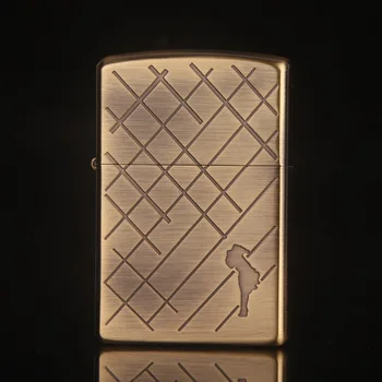 

bronze Girl Chief Gas Cigarette Lighter Cigarettes Kerosene Flint Petrol Vintage Gasoline Lighter Oil Petrol Refillable