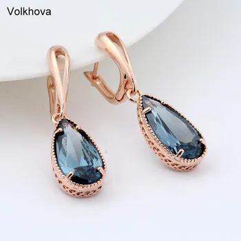 

Creative Personality 10 color Jewelry Hollowed pattern Cubic Zirconia Earrings For Women Fashion charming Dangle Earrings