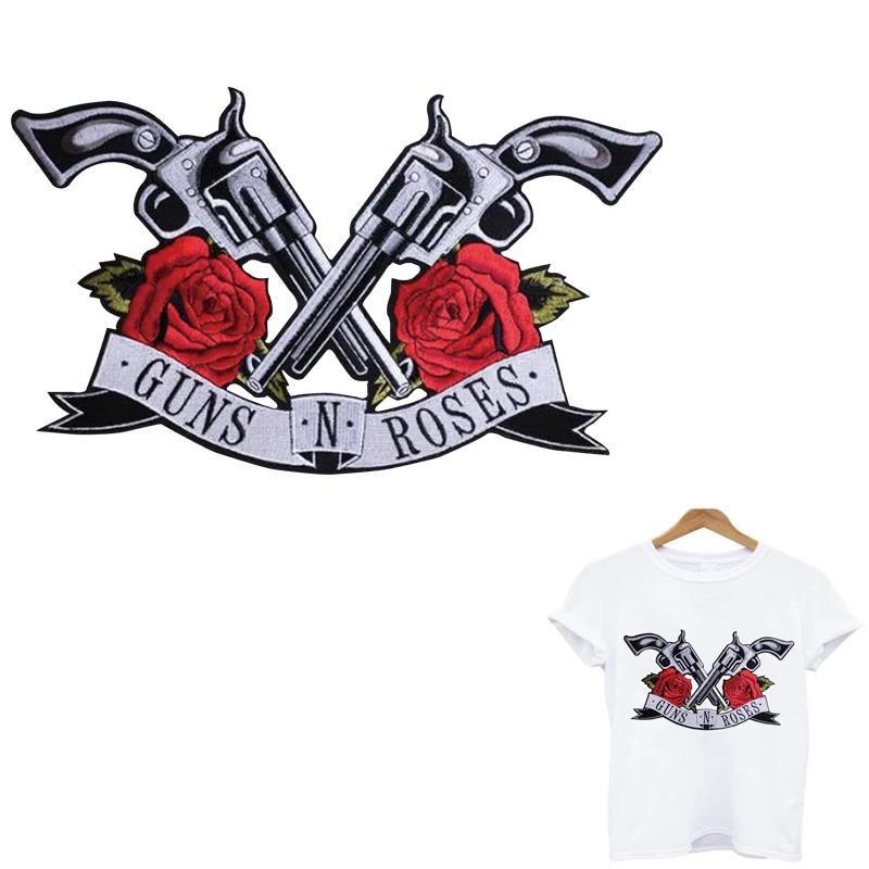 Наклейки для одежды железные на патчи пистолеты N' Roses патчи для глажения аппликации для одежды полосы для одежды аппликация toppe