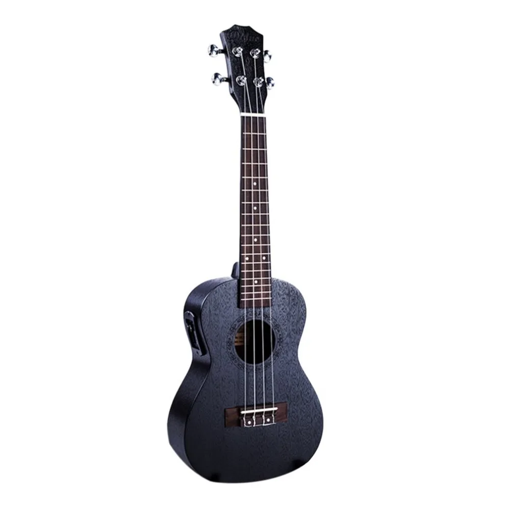 

23 Inch Portable Size Black Acoustic Electric Ukulele 4 Strings Mahogany Panel Ukulele Hawaii Guitar Musical Instruments