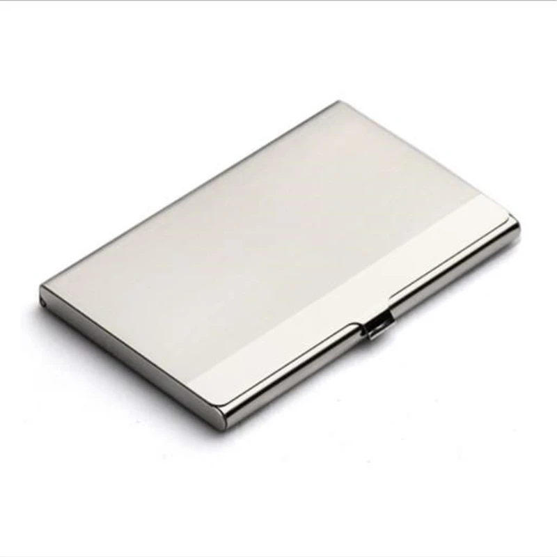 1pc Creative Business Card Case Stainless Steel Aluminum Holder Metal Box Cover Credit Men Business Card Holder Metal Wallet - Цвет: Розовый